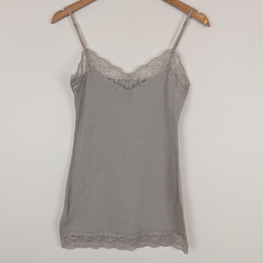 Lace Trim Spaghetti Strap Cami Tank Top Y2K Preppy